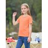 imageImily Bela Girls Summer T Shirts Kids Casual Crewneck Short Sleeve Loose Basic Tee Tops 514 YearsOrange