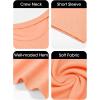 imageImily Bela Girls Summer T Shirts Kids Casual Crewneck Short Sleeve Loose Basic Tee Tops 514 YearsOrange