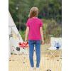 imageImily Bela Girls Summer T Shirts Kids Casual Crewneck Short Sleeve Loose Basic Tee Tops 514 YearsRose Red