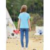 imageImily Bela Girls Summer T Shirts Kids Casual Crewneck Short Sleeve Loose Basic Tee Tops 514 YearsSky Blue