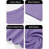 imageImily Bela Girls Summer T Shirts Kids Casual Crewneck Short Sleeve Loose Basic Tee Tops 514 YearsViolet