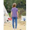 imageImily Bela Girls Summer T Shirts Kids Casual Crewneck Short Sleeve Loose Basic Tee Tops 514 YearsViolet