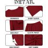imageImily Bela Womens 2 Piece Lounge Sets Summer Casual Outfits Oversized 34 Sleeve T Shirts and Shorts Pajama Matching SetBurgundy