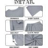 imageImily Bela Womens 2 Piece Lounge Sets Summer Casual Outfits Oversized 34 Sleeve T Shirts and Shorts Pajama Matching SetGrey