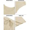 imageImily Bela Womens 2 Piece Outfits Sweater Sets Knit Summer Casual Crewneck Sleeveless Tops Wide Leg Pants TracksuitsBeige
