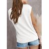 imageImily Bela Girls Cap Sleeve Summer Tops Casual Crewneck Loose Tshirts with PocketWhite