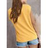 imageImily Bela Girls Cap Sleeve Summer Tops Casual Crewneck Loose Tshirts with PocketYellow