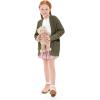 imageImily Bela Girls Cardigan Open Front Popcorn Knit Long Sleeve Sweaters Coat with PocketsGreen