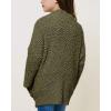 imageImily Bela Girls Cardigan Open Front Popcorn Knit Long Sleeve Sweaters Coat with PocketsGreen