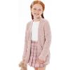 imageImily Bela Girls Cardigan Open Front Popcorn Knit Long Sleeve Sweaters Coat with PocketsPink