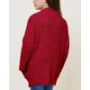 imageImily Bela Girls Cardigan Open Front Popcorn Knit Long Sleeve Sweaters Coat with PocketsRed