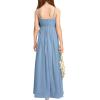 imageImily Bela Girls Chiffon Dresses Formal Sleeveless Junior Bridesmaid Wedding Party Maxi DressBlue Grey