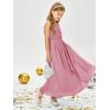imageImily Bela Girls Chiffon Dresses Formal Sleeveless Junior Bridesmaid Wedding Party Maxi DressDark Pink
