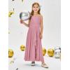 imageImily Bela Girls Chiffon Dresses Formal Sleeveless Junior Bridesmaid Wedding Party Maxi DressDark Pink