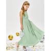imageImily Bela Girls Chiffon Dresses Formal Sleeveless Junior Bridesmaid Wedding Party Maxi DressGreen