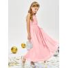 imageImily Bela Girls Chiffon Dresses Formal Sleeveless Junior Bridesmaid Wedding Party Maxi DressPink