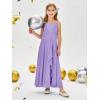 imageImily Bela Girls Chiffon Dresses Formal Sleeveless Junior Bridesmaid Wedding Party Maxi DressPurple