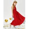 imageImily Bela Girls Chiffon Dresses Formal Sleeveless Junior Bridesmaid Wedding Party Maxi DressRed