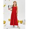 imageImily Bela Girls Chiffon Dresses Formal Sleeveless Junior Bridesmaid Wedding Party Maxi DressRed
