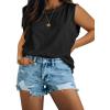 imageImily Bela Womens Plus Size Tank Tops Sleeveless Crew Neck Summer Casual Basic Tees ShirtsBlack