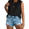 imageImily Bela Womens Plus Size Tank Tops Sleeveless Crew Neck Summer Casual Basic Tees ShirtsBlack