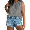 imageImily Bela Womens Plus Size Tank Tops Sleeveless Crew Neck Summer Casual Basic Tees ShirtsGrey