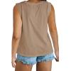 imageImily Bela Womens Plus Size Tank Tops Sleeveless Crew Neck Summer Casual Basic Tees ShirtsKhaki