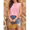 imageImily Bela Womens Plus Size Tank Tops Sleeveless Crew Neck Summer Casual Basic Tees ShirtsPink
