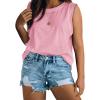 imageImily Bela Womens Plus Size Tank Tops Sleeveless Crew Neck Summer Casual Basic Tees ShirtsPink