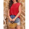 imageImily Bela Womens Plus Size Tank Tops Sleeveless Crew Neck Summer Casual Basic Tees ShirtsWine Red