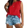 imageImily Bela Womens Plus Size Tank Tops Sleeveless Crew Neck Summer Casual Basic Tees ShirtsWine Red