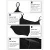 imageImily Bela Womens Sleeveless Denim Vest Crop Tank Tops Spaghetti Straps Slim Fit Summer Cami TopBlack