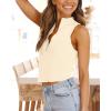 imageImily Bela Womens Summer Zipper Knit Crop Tops Going Out Sweater Tank Fashion Sexy Y2k Sleeveless ShirtsBeige