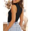 imageImily Bela Womens Summer Zipper Knit Crop Tops Going Out Sweater Tank Fashion Sexy Y2k Sleeveless ShirtsBlack