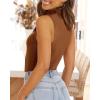imageImily Bela Womens Summer Zipper Knit Crop Tops Going Out Sweater Tank Fashion Sexy Y2k Sleeveless ShirtsBrown
