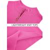 imageImily Bela Womens Summer Zipper Knit Crop Tops Going Out Sweater Tank Fashion Sexy Y2k Sleeveless ShirtsHot Pink