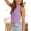 imageImily Bela Womens Summer Zipper Knit Crop Tops Going Out Sweater Tank Fashion Sexy Y2k Sleeveless ShirtsPurple