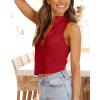 imageImily Bela Womens Summer Zipper Knit Crop Tops Going Out Sweater Tank Fashion Sexy Y2k Sleeveless ShirtsRed