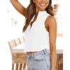 imageImily Bela Womens Summer Zipper Knit Crop Tops Going Out Sweater Tank Fashion Sexy Y2k Sleeveless ShirtsWhite
