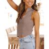 imageImily Bela Womens Summer Zipper Knit Crop Tops Going Out Sweater Tank Fashion Sexy Y2k Sleeveless ShirtsYellowish Brown