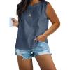 imageImily Bela Womens Plus Size Tank Tops Sleeveless Crew Neck Summer Casual Basic Tees ShirtsNavy