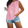 imageImily Bela Womens Plus Size Tank Tops Sleeveless Crew Neck Summer Casual Basic Tees ShirtsPink