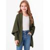 imageImily Bela Girls Cardigans Kids Casual Batwing Sleeve Open Front Knitted SweaterArmy Green