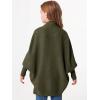 imageImily Bela Girls Cardigans Kids Casual Batwing Sleeve Open Front Knitted SweaterArmy Green
