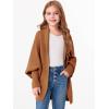 imageImily Bela Girls Cardigans Kids Casual Batwing Sleeve Open Front Knitted SweaterBrown