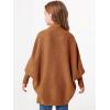 imageImily Bela Girls Cardigans Kids Casual Batwing Sleeve Open Front Knitted SweaterBrown