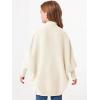 imageImily Bela Girls Cardigans Kids Casual Batwing Sleeve Open Front Knitted SweaterCream White