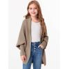 imageImily Bela Girls Cardigans Kids Casual Batwing Sleeve Open Front Knitted SweaterKhaki