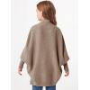 imageImily Bela Girls Cardigans Kids Casual Batwing Sleeve Open Front Knitted SweaterKhaki
