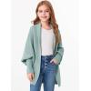 imageImily Bela Girls Cardigans Kids Casual Batwing Sleeve Open Front Knitted SweaterMint Green
